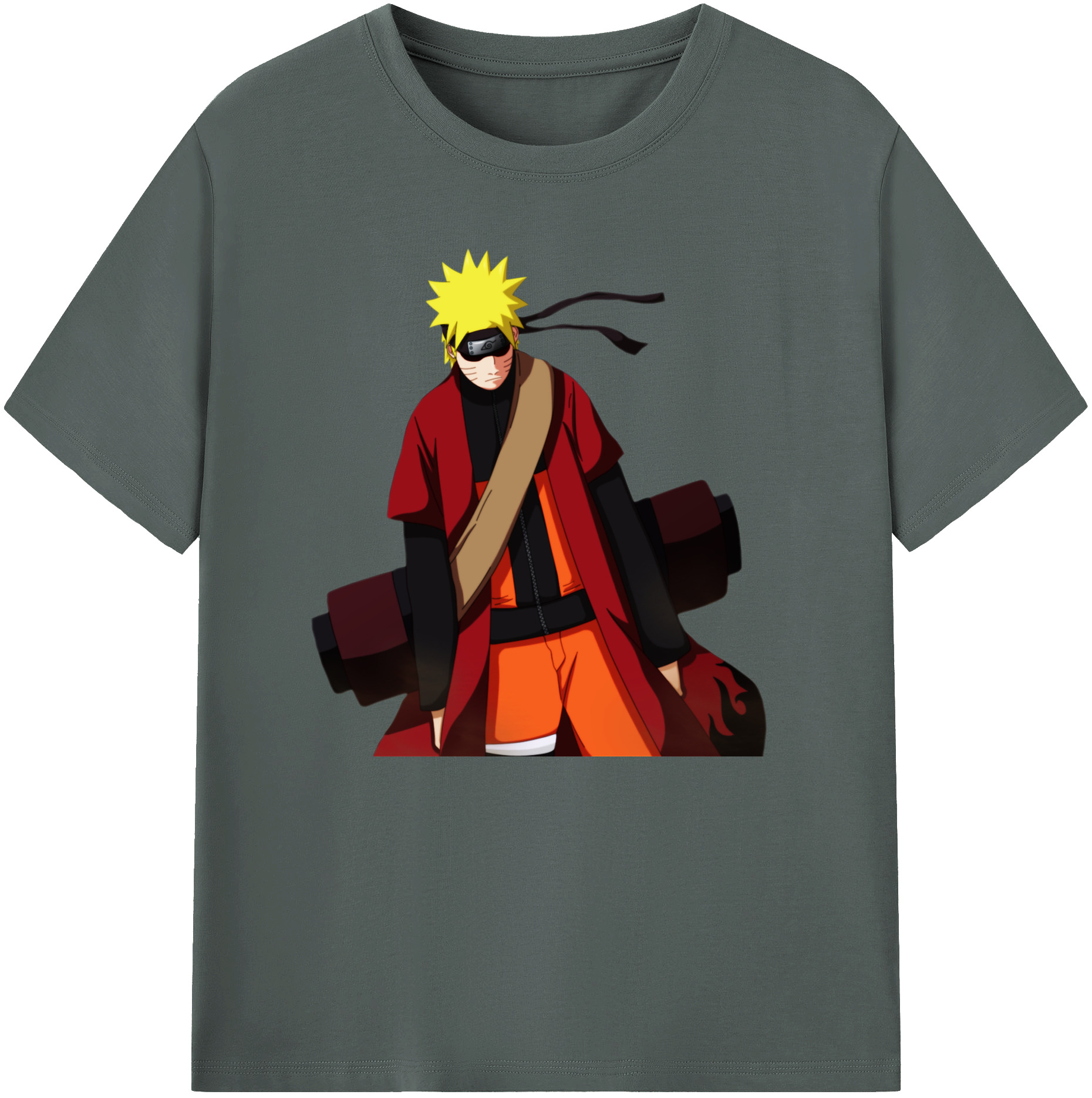 （画像用） NARUTO -ナルト- うずまき ナルト Uzumaki Naruto 綿100％ メンズ半袖Tシャツ｜肌触りやわらか＆通気性